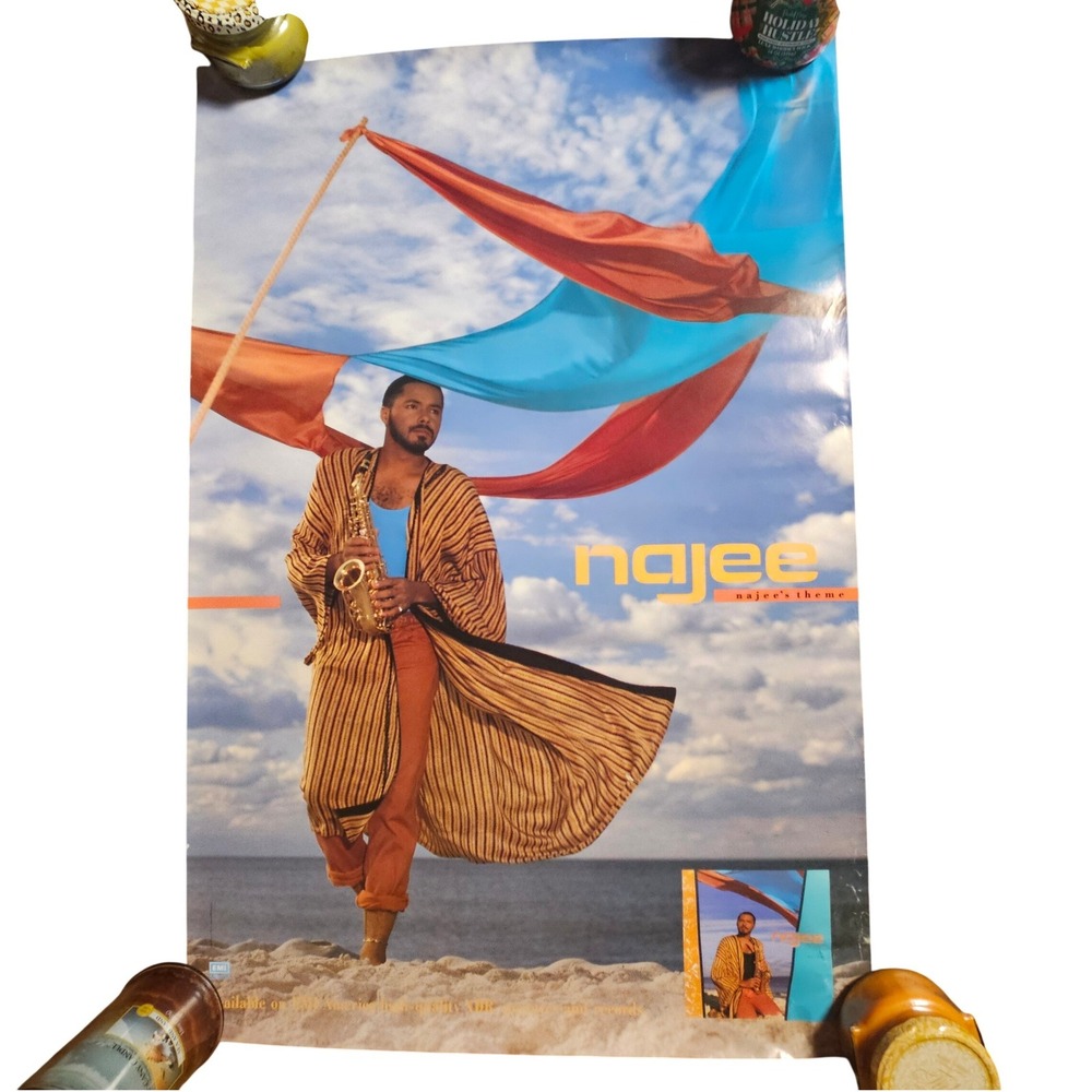 Najee Najee's Theme 24x36 Original Vintage 1986 EMI America Jazz Promo Poster